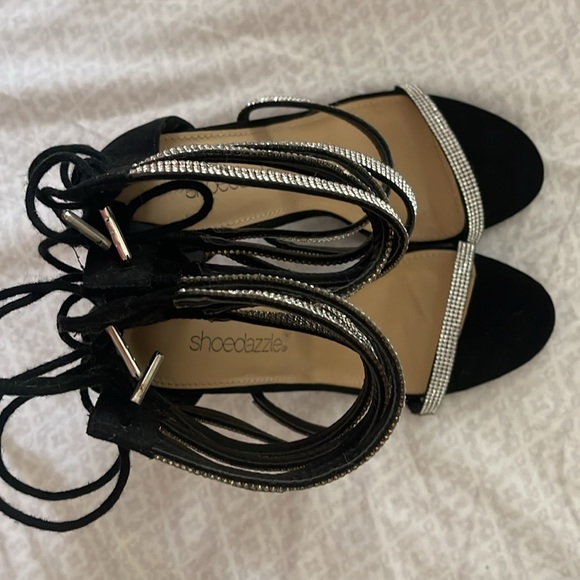 Shoedazzle Diamond & Black Heels - Picture 4 of 4